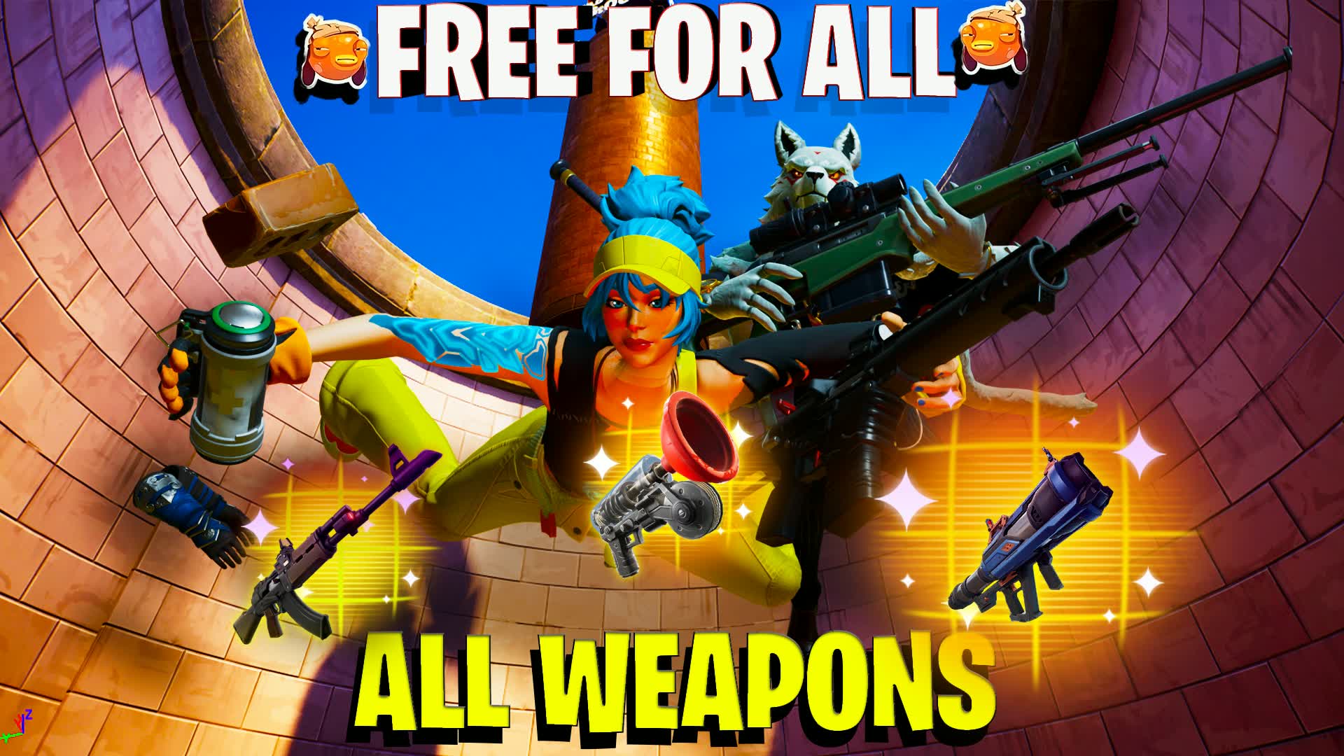 DVD FREE FOR ALL | ALL WEAPONS — Fortnite Creative map