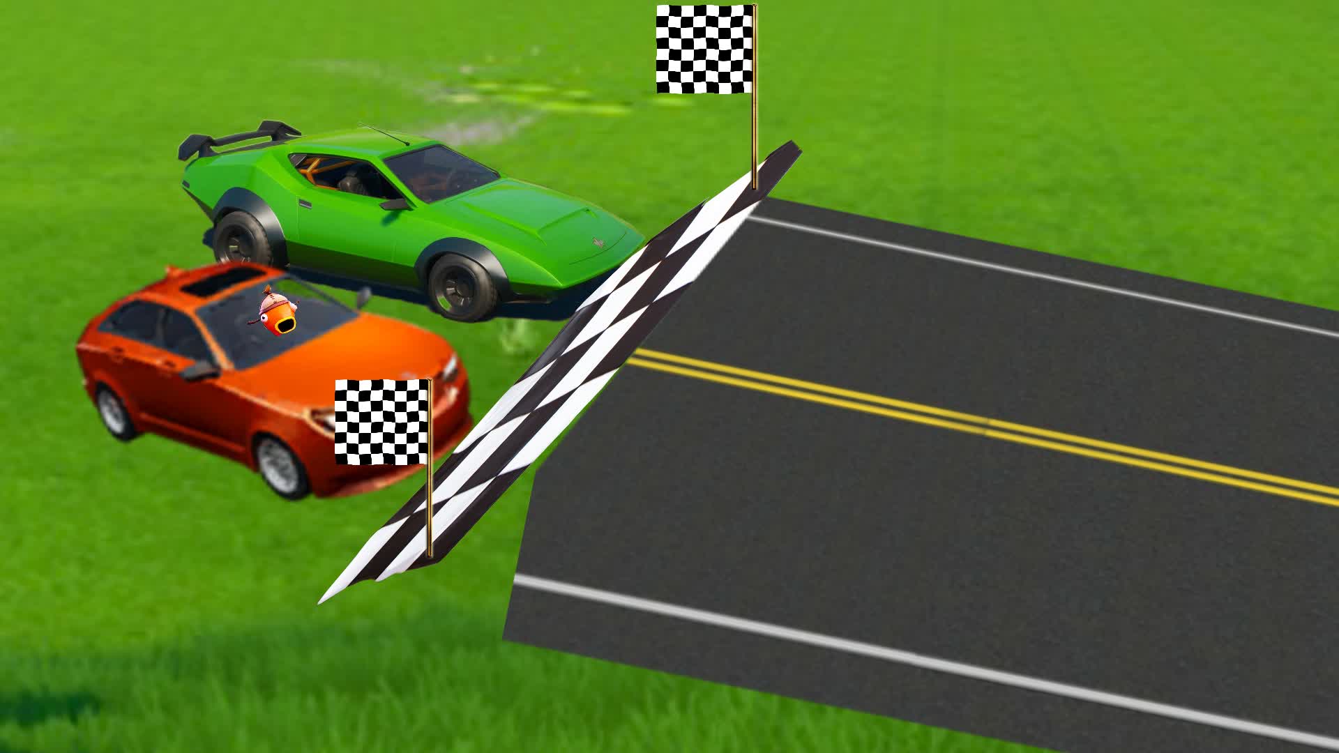 Car Race and Sliderail — Fortnite Creative map