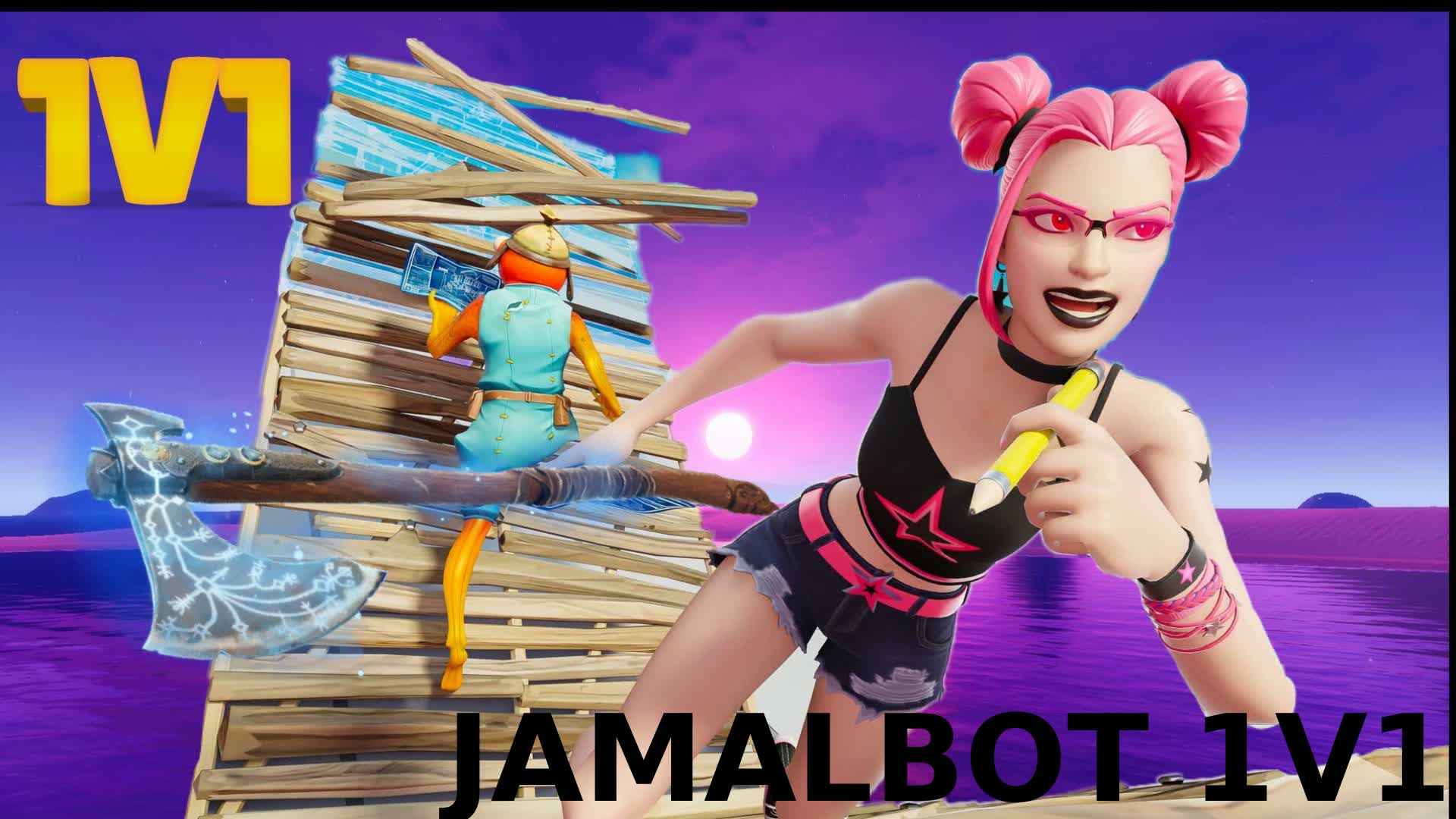 JAMALBOT 1V1 FREE FOR ALL — Fortnite Creative map