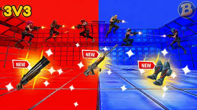 CONFRONTATION RED VS BLUE 3V3 — Fortnite Creative map