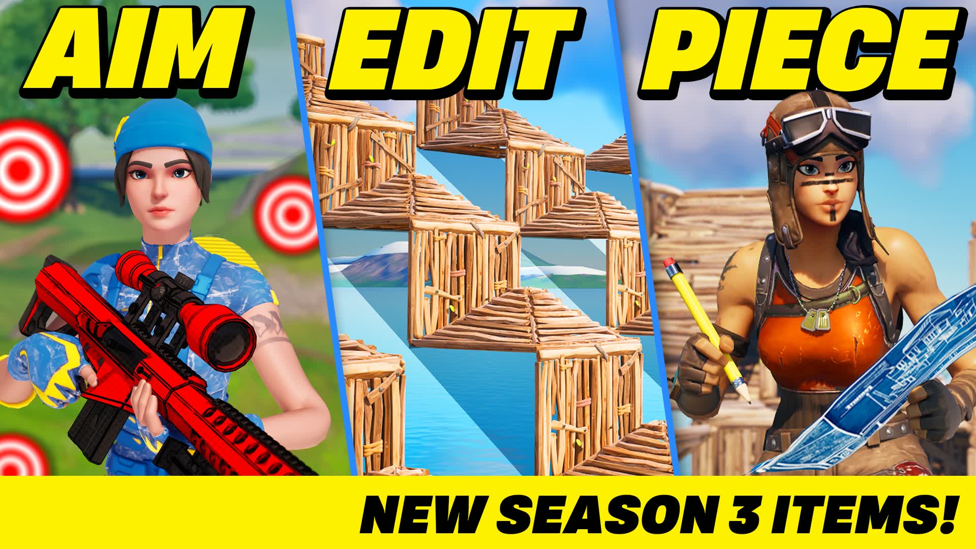 🎯Aim Edit Piece & 1v1 Freebuild RANKED — Fortnite Creative map