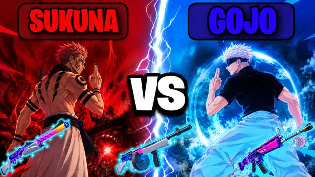 🔴🔵GOJO VS SUKUNA RVB🔴🔵 — Fortnite Creative map