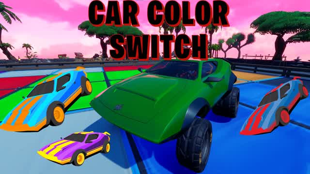 🌈 🚗CAR COLOR SWITCH+MINI-GAMES — Fortnite Creative map
