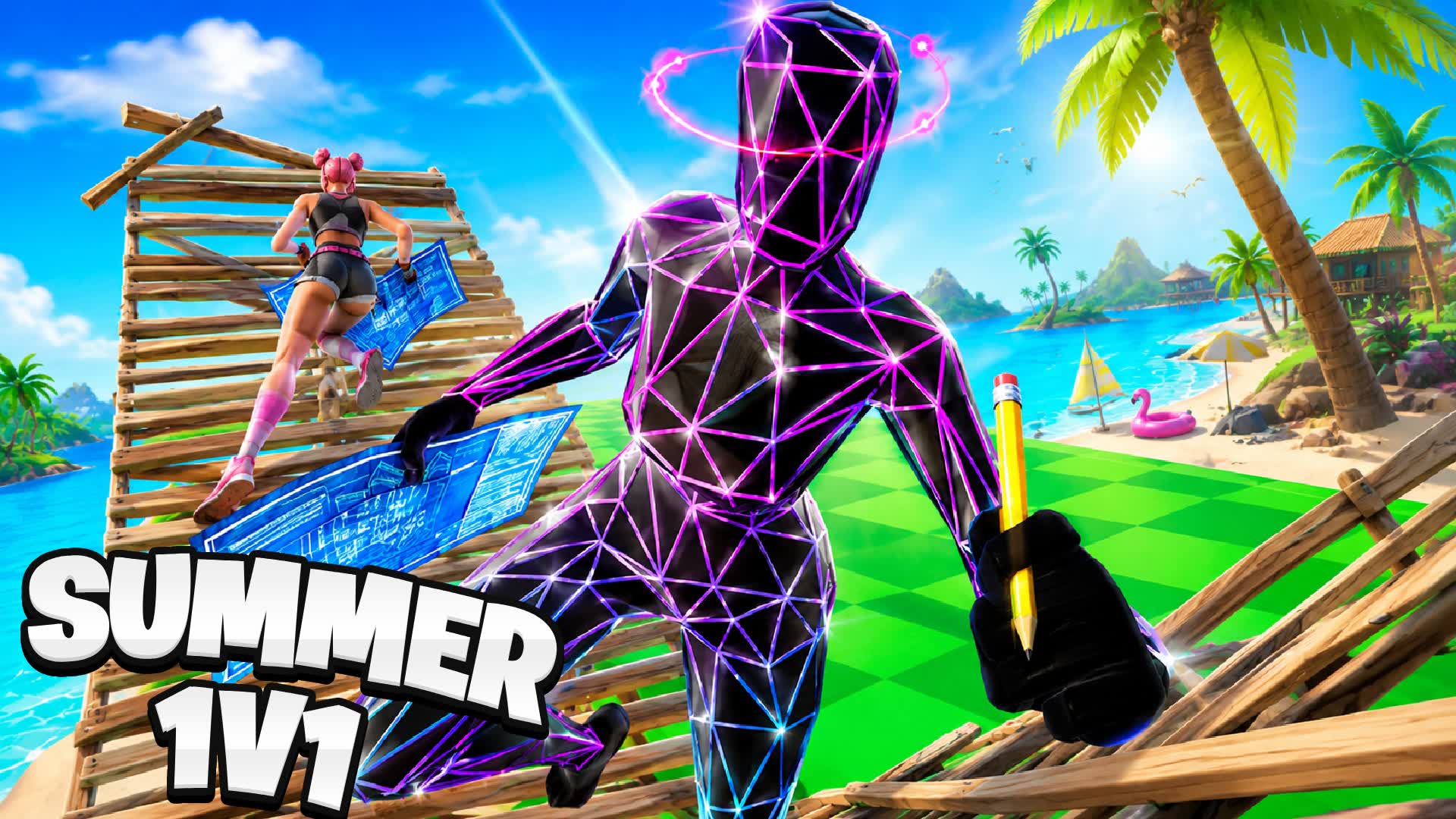 SUPER SUMMER 1V1☀️ — Fortnite Creative map
