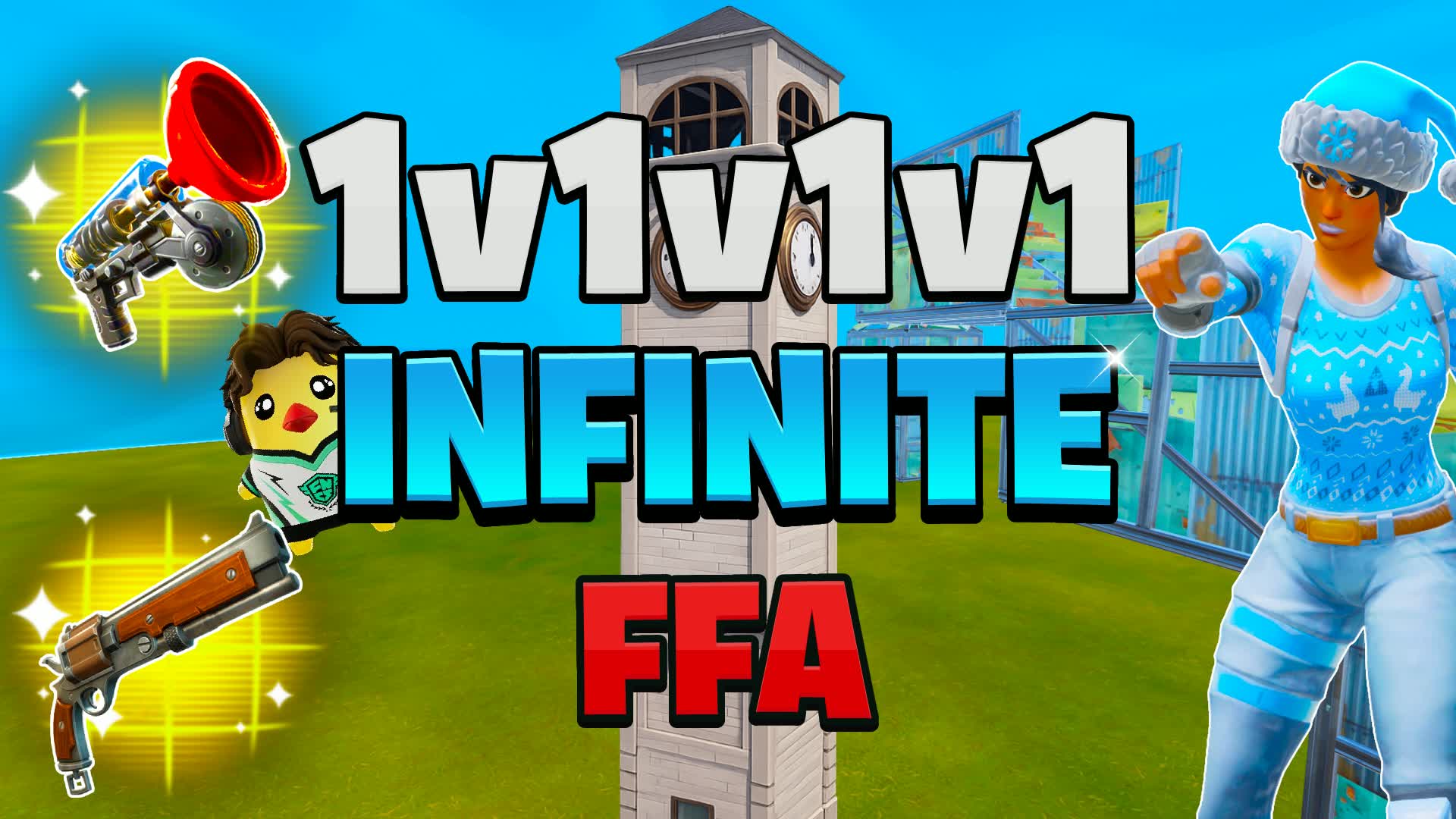 1v1v1v1 WITH EVERY GUN FFA — Fortnite Creative map