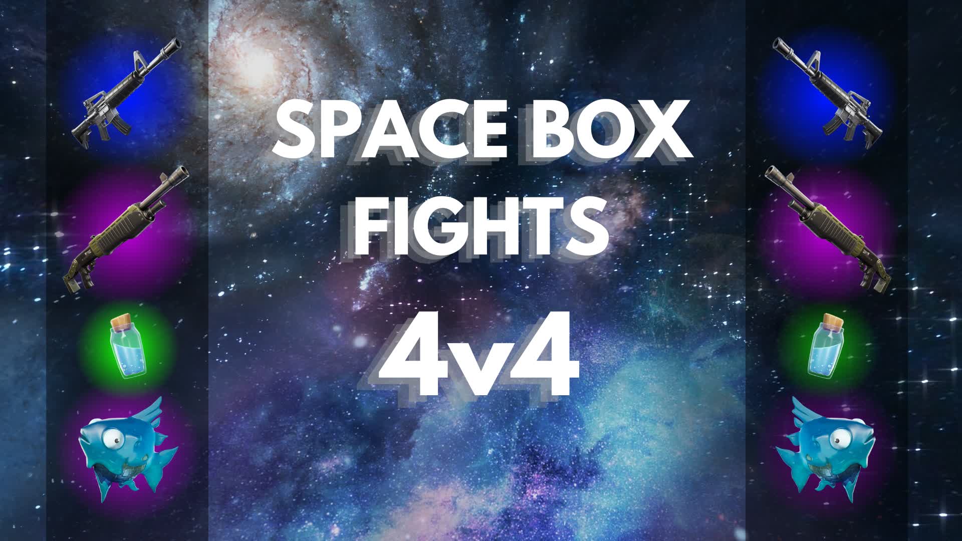 Space Box Fight 4v4 — Fortnite Creative map