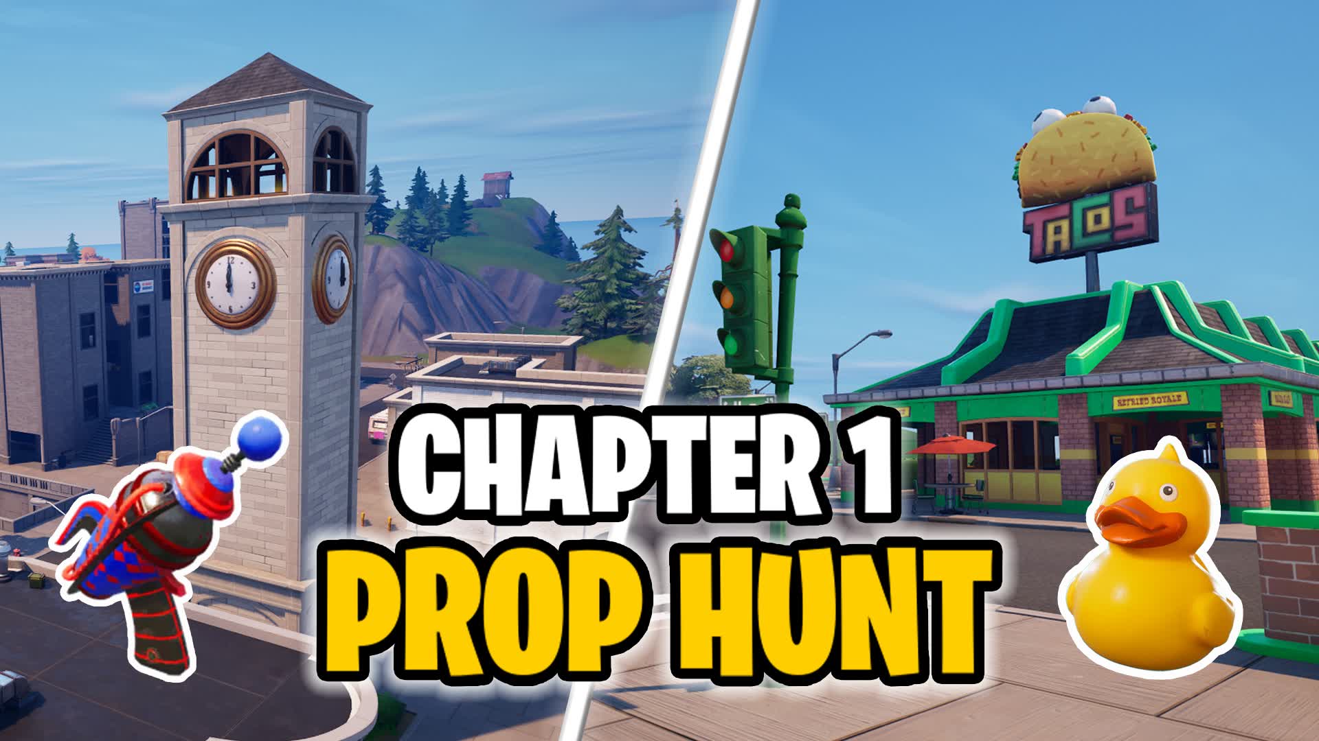 CHAPTER 1 PROP HUNT🗺️ — Fortnite Creative map