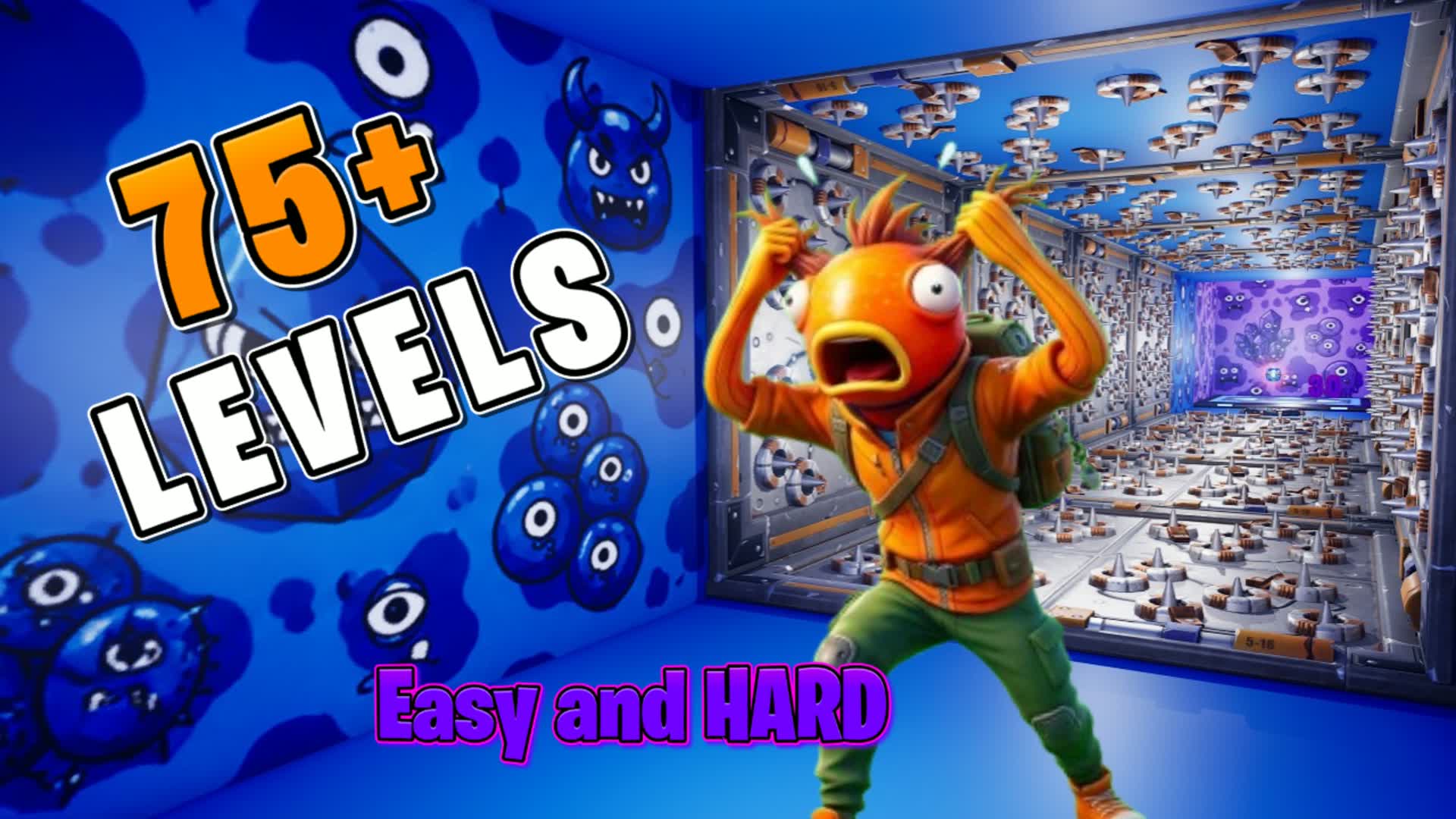 75+ LEVELS EASY TO HARD DEATHRUN โ Fortnite Creative map