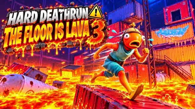Hard deathrun the floor is lava 3 — Fortnite Creative map
