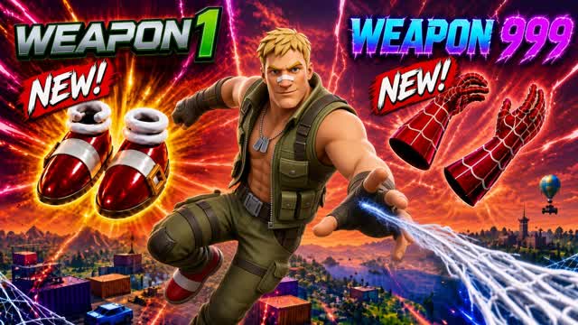 MEGA ALL GUNS GUN GAME SPIDERMAN WEB β Fortnite Creative map