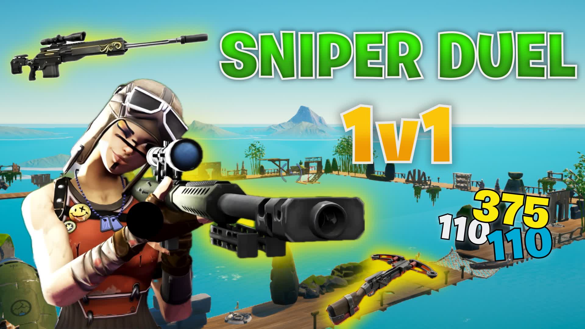 SNIPER DUEL 1v1 — Fortnite Creative map