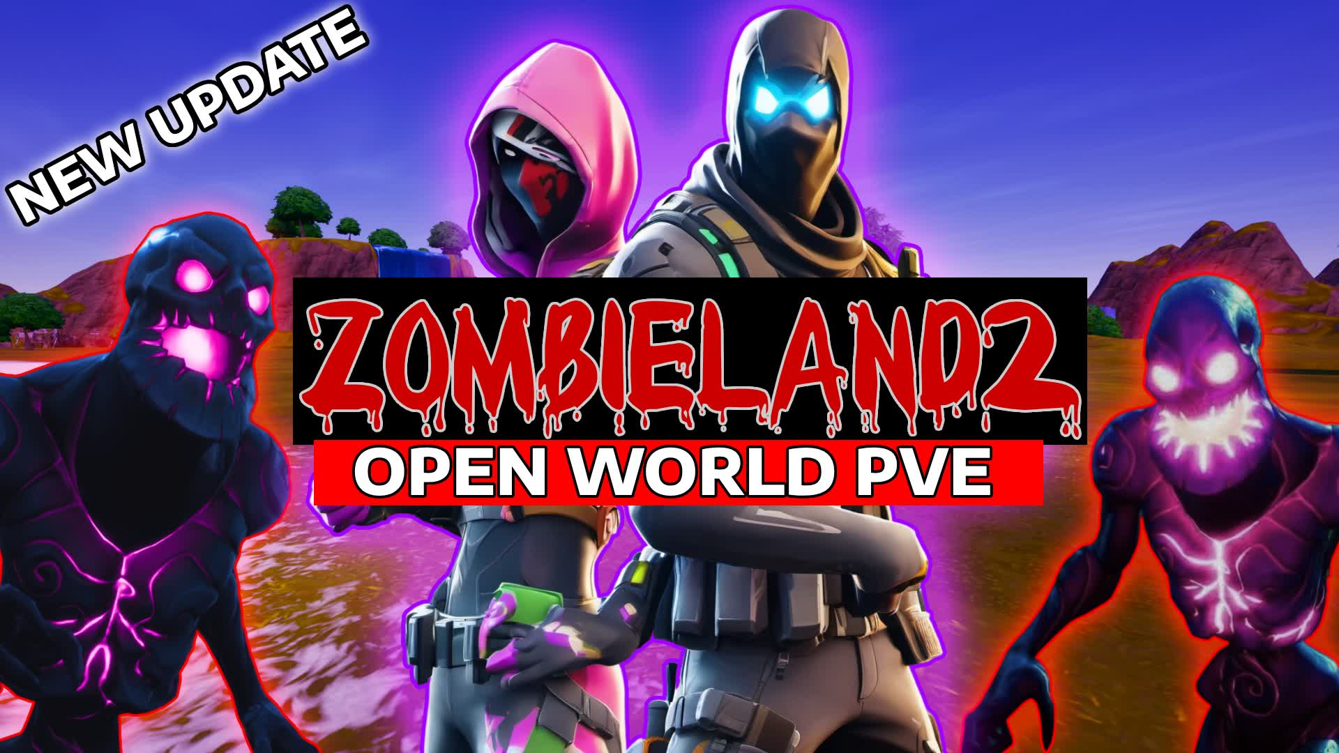 PVP ZOMBIELAND2 - OPEN WORLD — Fortnite Creative map