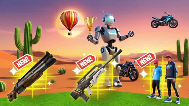 ⭐ COLOR 1V1 FFA - ALL GUNS & RIDES 🔥🎨 — Fortnite Creative map