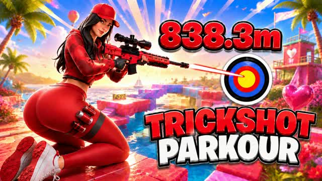 ๐โ๏ธ SUNSET SUMMER TRICKSHOT PARKOUR โ Fortnite Creative map