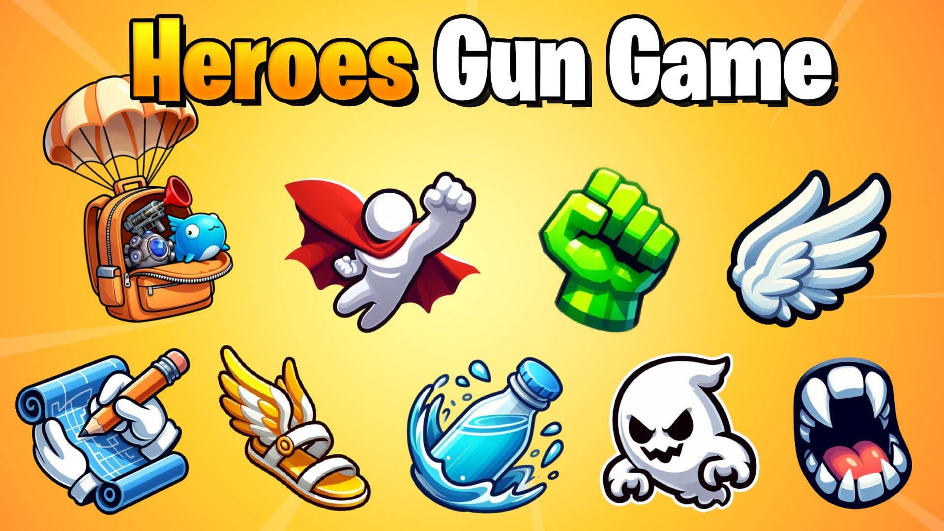 🦸Heroes Gun Game🎯 — Fortnite Creative map