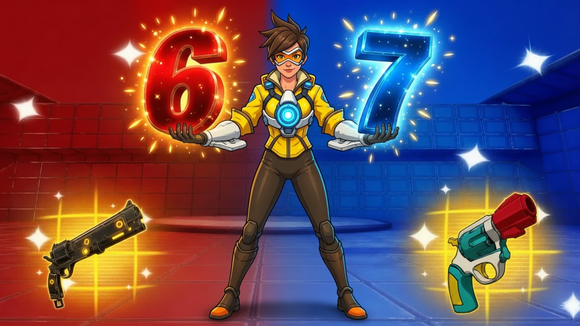 TRACER RED VS BLUE🔴🔵67 🌈 — Fortnite Creative map
