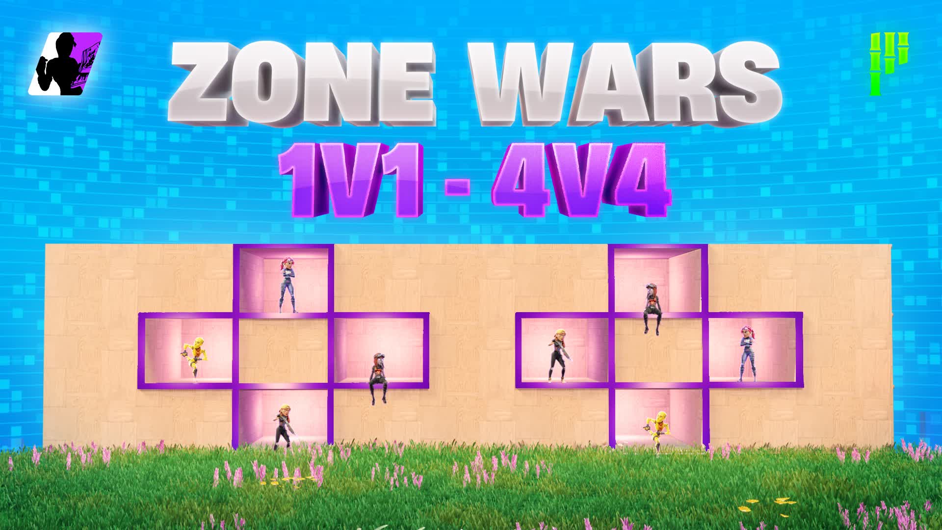 ZONE WARS (1V1 TO 4V4) — Fortnite Creative map