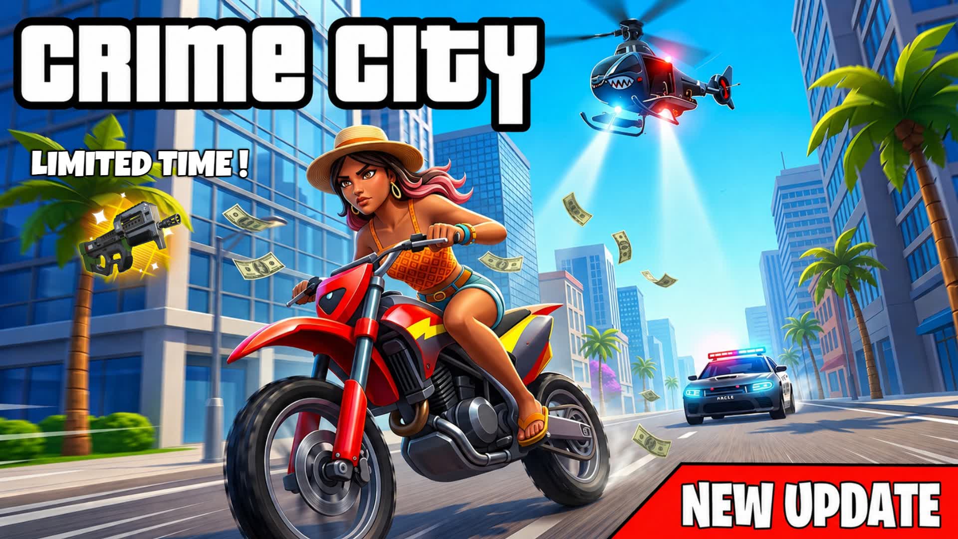 CRIME CITY ⭐ مدينة الجريمة — Fortnite Creative map