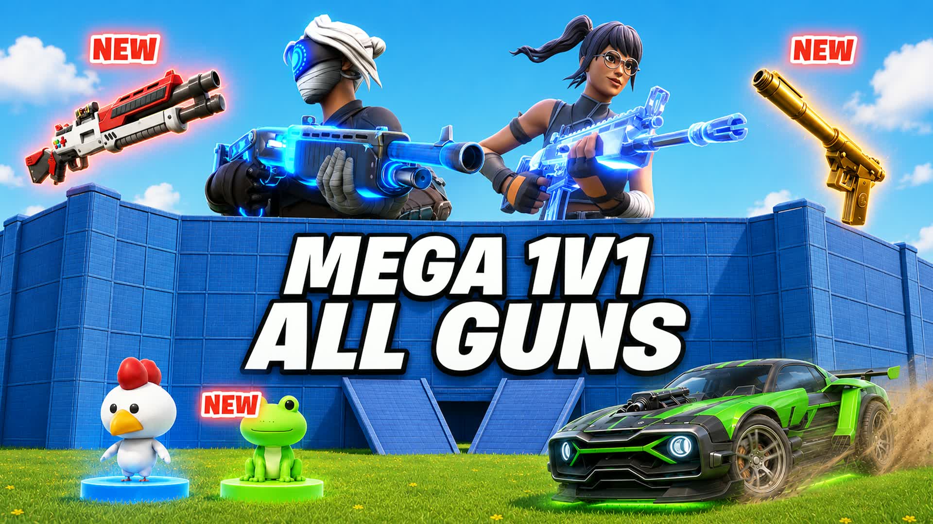 MEGA 1V1 ALL GUNS — Fortnite Creative map