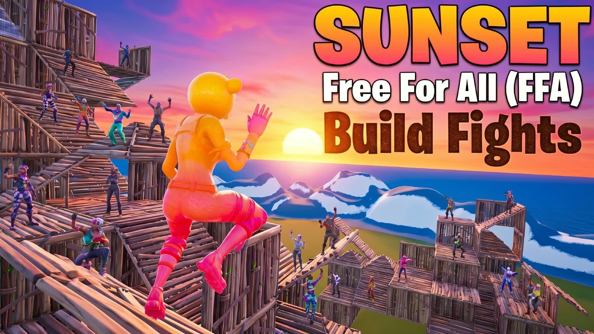 SUNSET Free For All (FFA) Build Fights — Fortnite Creative map