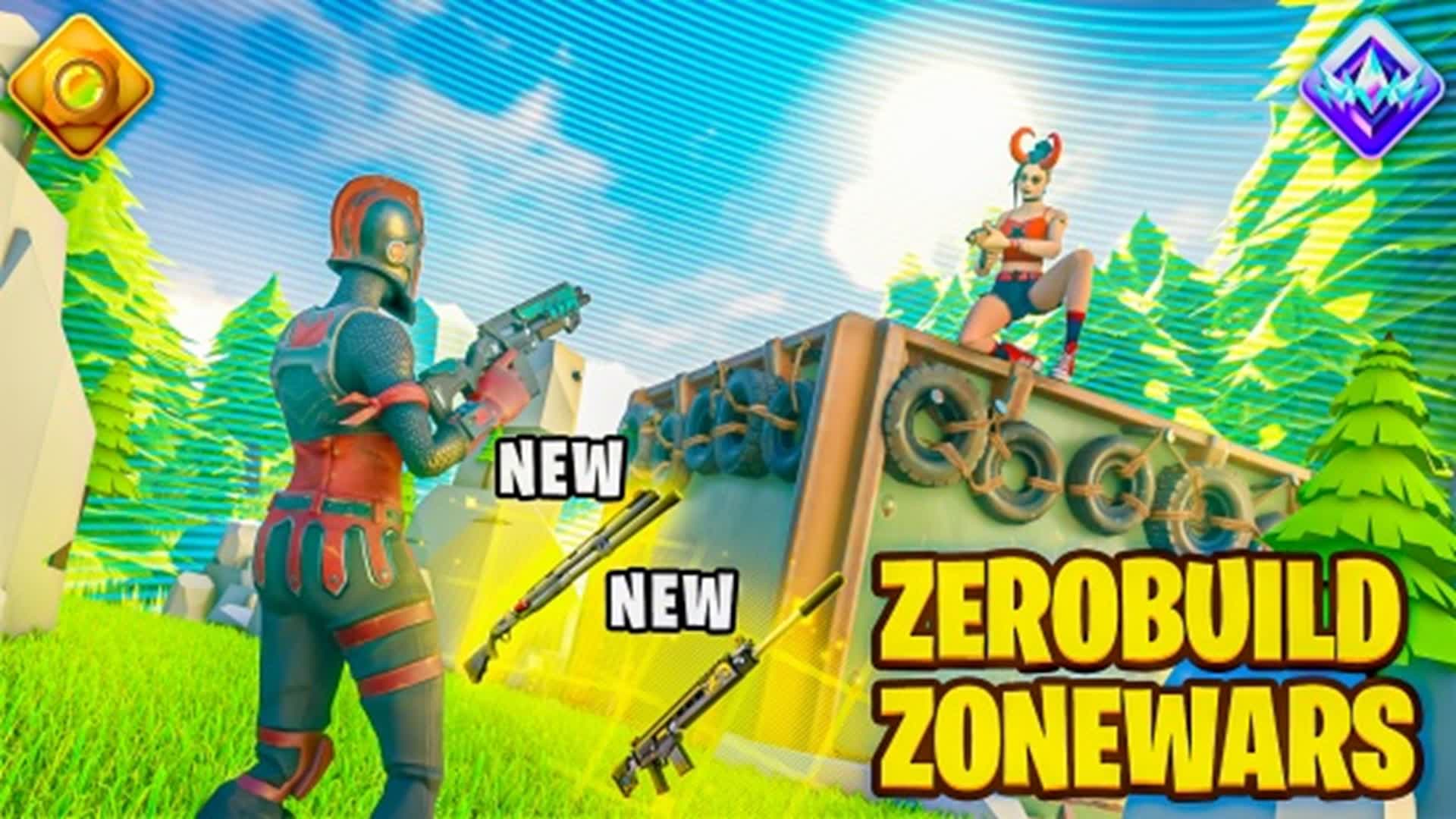 ZONE WARS ZERO BUILD⭐ — Fortnite Creative map