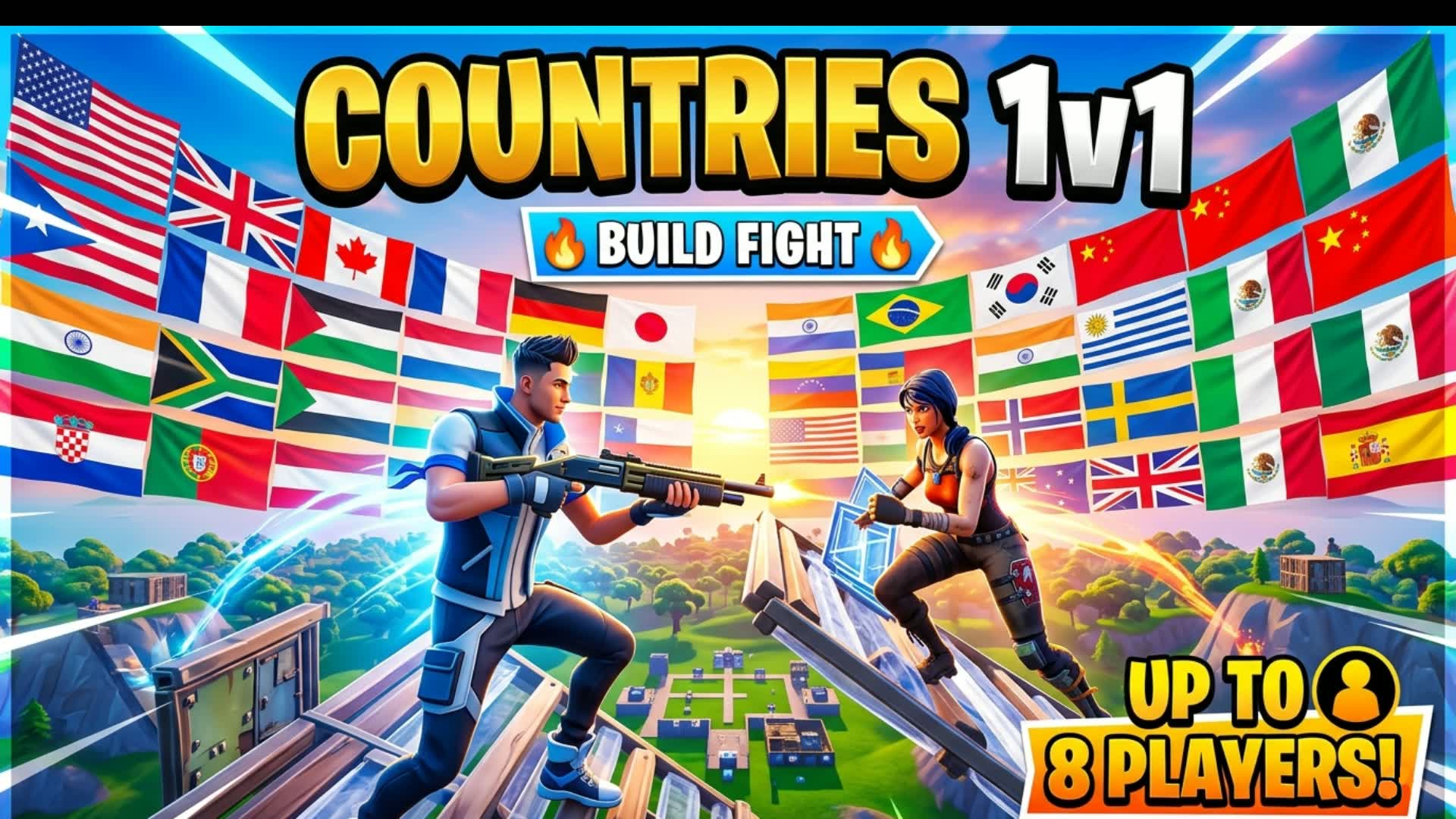 Countries 1v1 — Fortnite Creative map