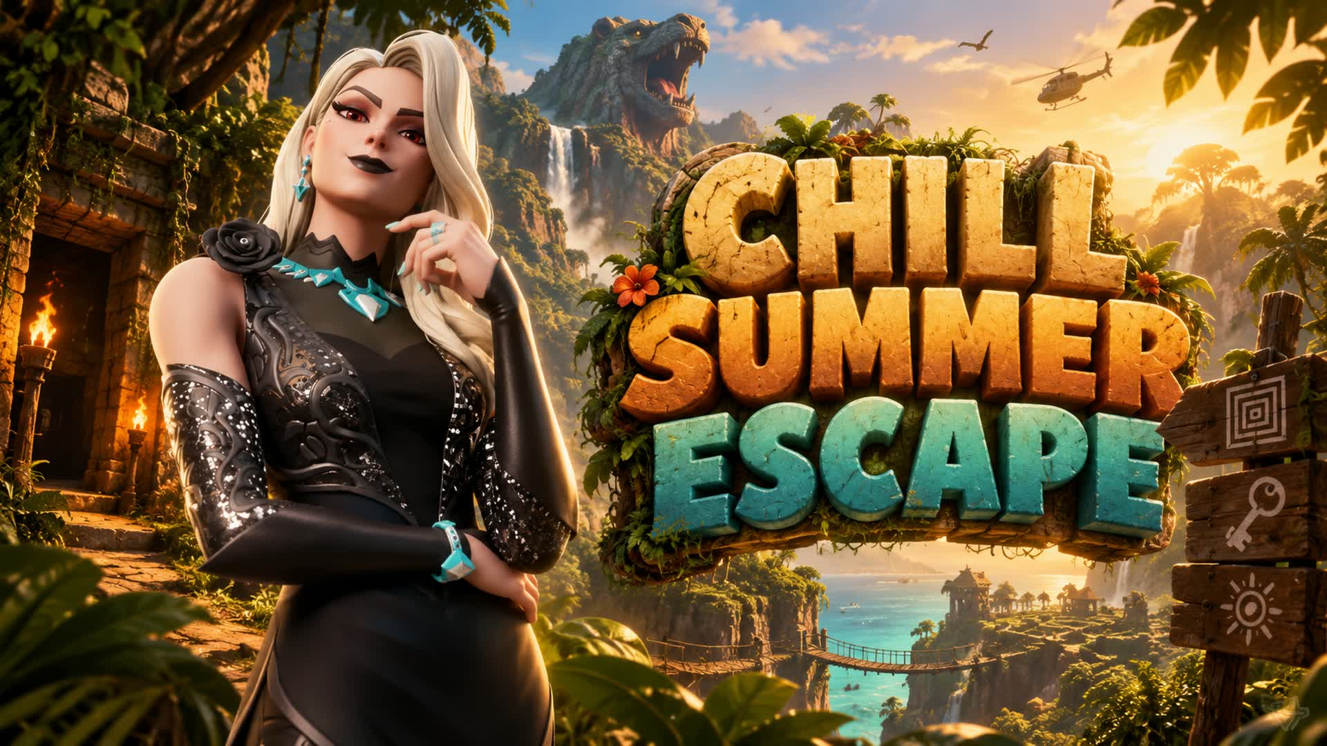 ☀️ CHILL SUMMER ESCAPE🌴 — Fortnite Creative map
