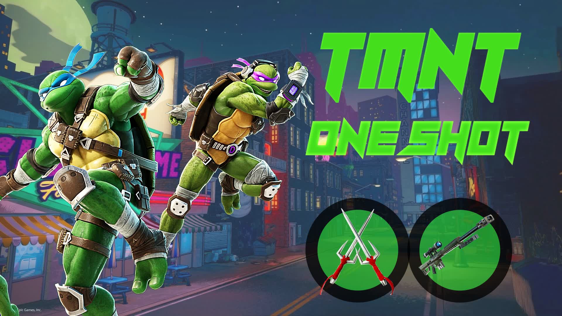 TMNT🐢 ONE SHOT🎯 FFA❗️ — Fortnite Creative map