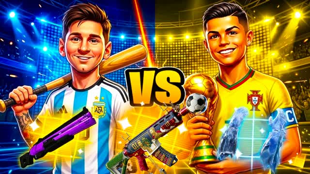 RONALDO VS MESSI RED VS YELLOW WORLD — Fortnite Creative map