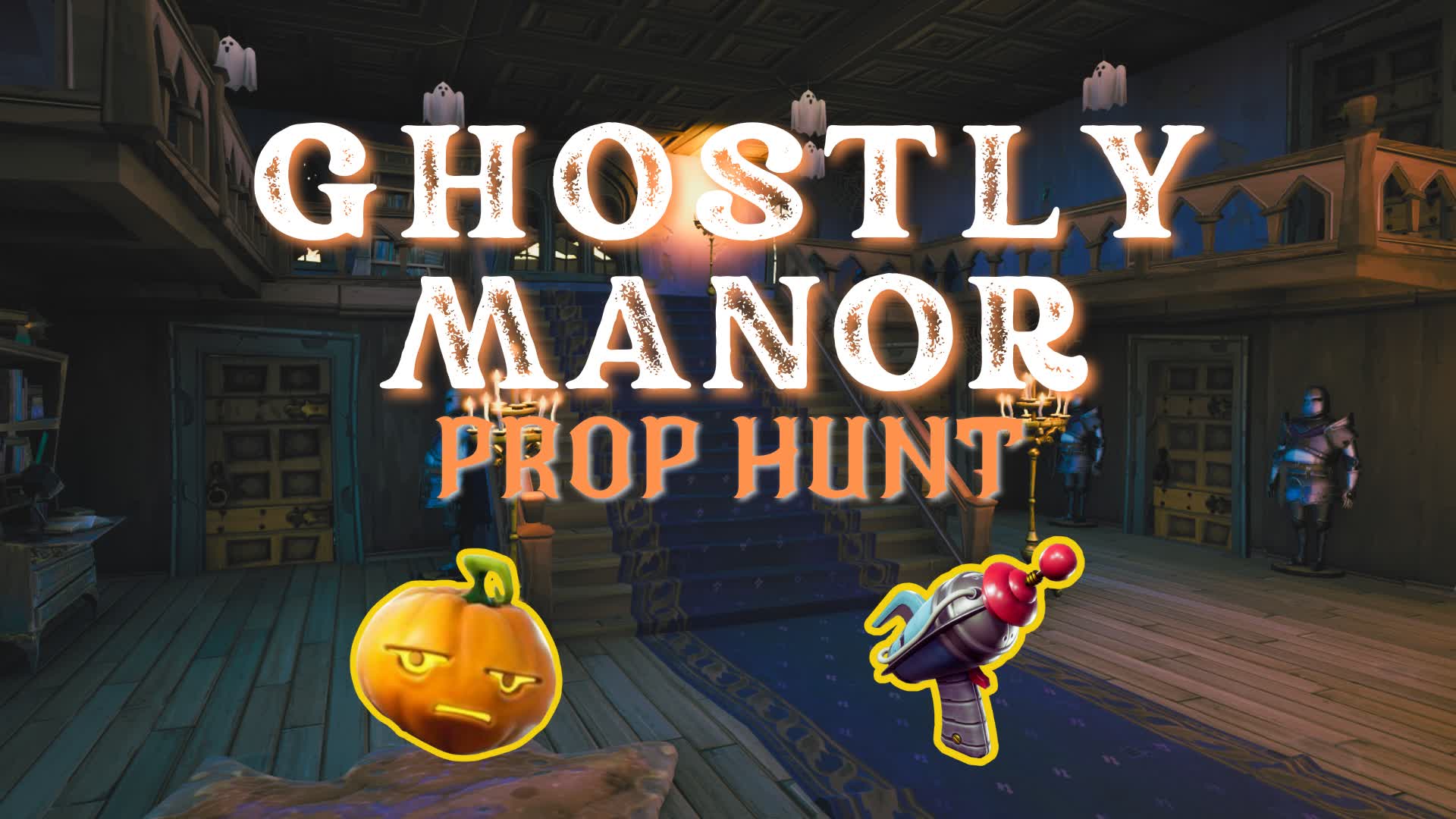 Ghostly Manor Prop Hunt — Fortnite Creative map