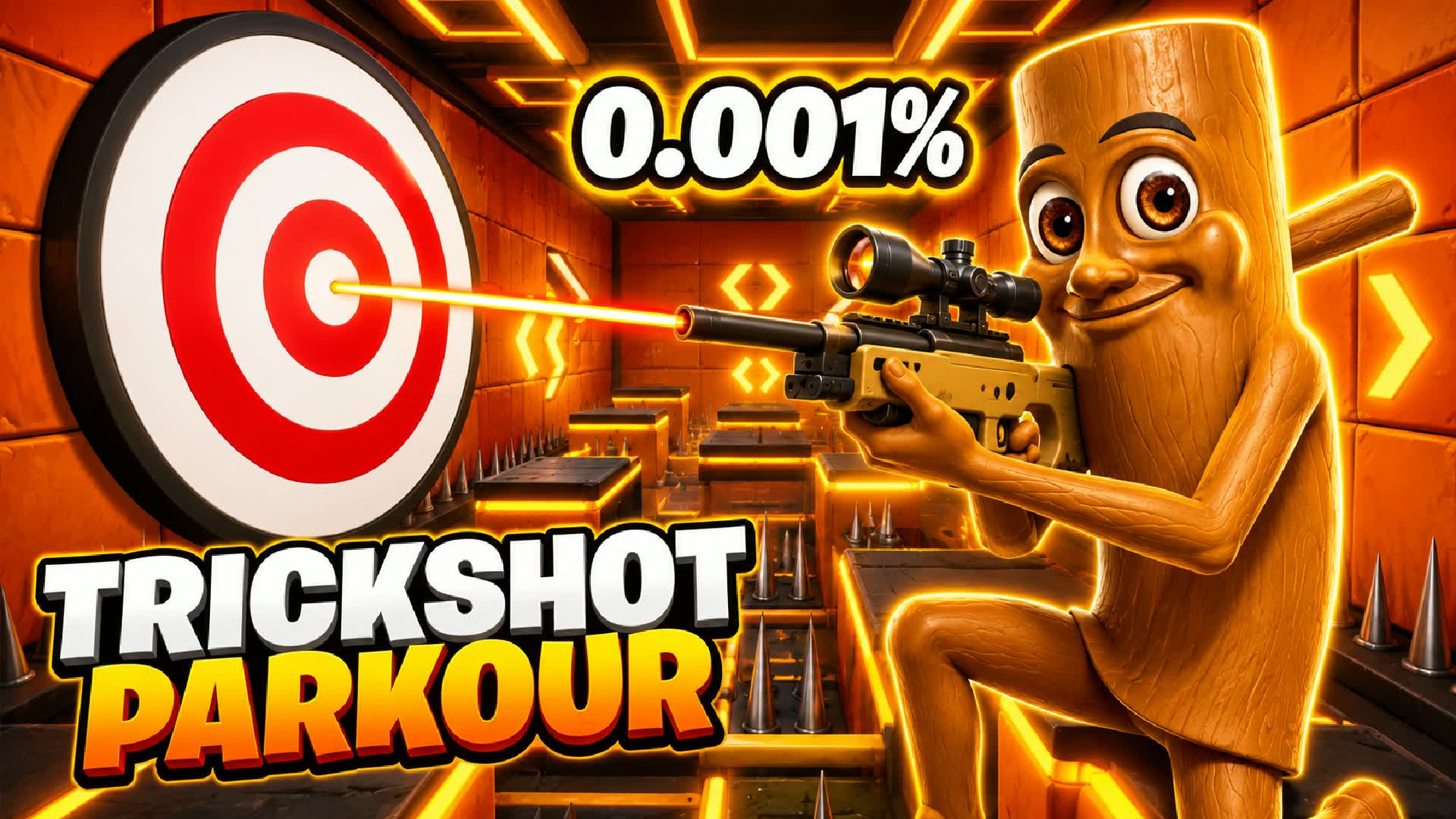 AMAZING TRICKSHOT PARKOUR🎯(125 LEVELS) — Fortnite Creative map