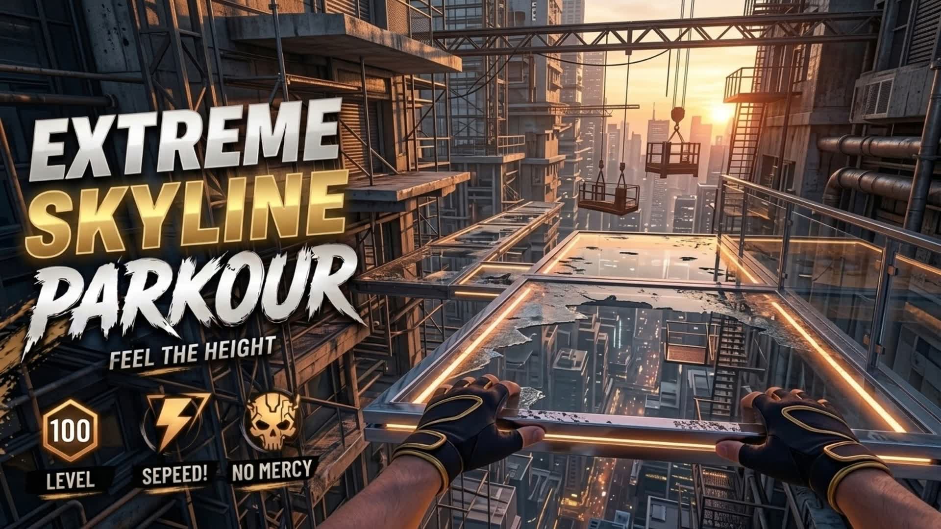 EXTREM SKYLINE PARKOUR β Fortnite Creative map
