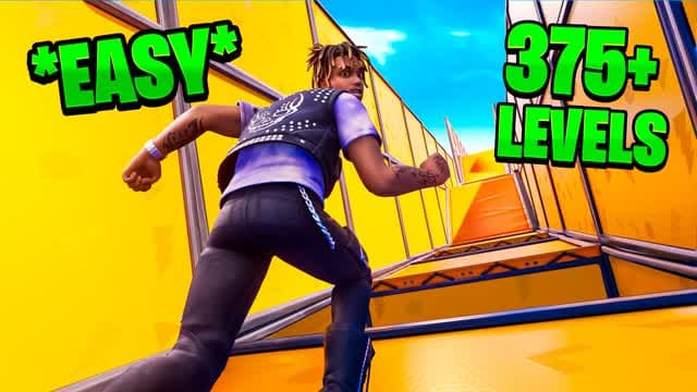 β375+ LEVEL EASY DEATHRUN PARKOURβ β Fortnite Creative map