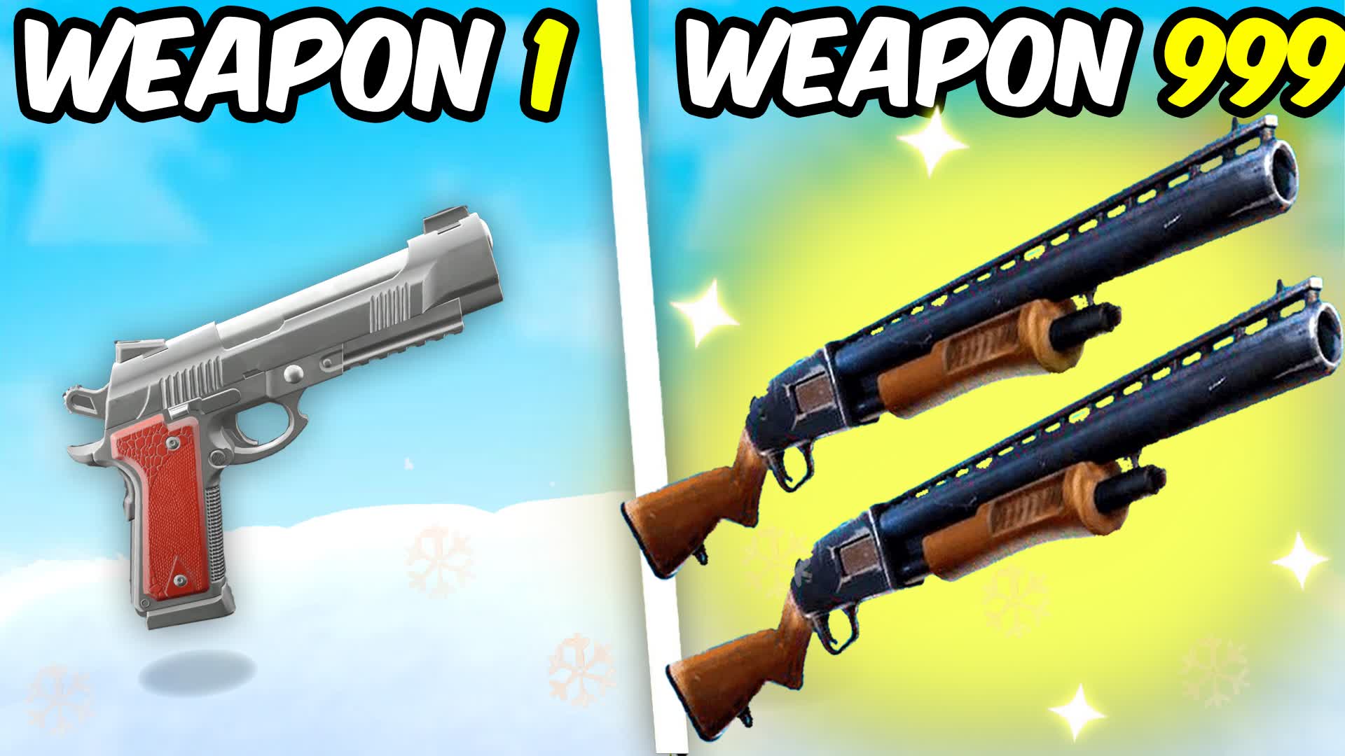☃️WINTER GUN GAME💥ONE SHOT — Fortnite Creative map