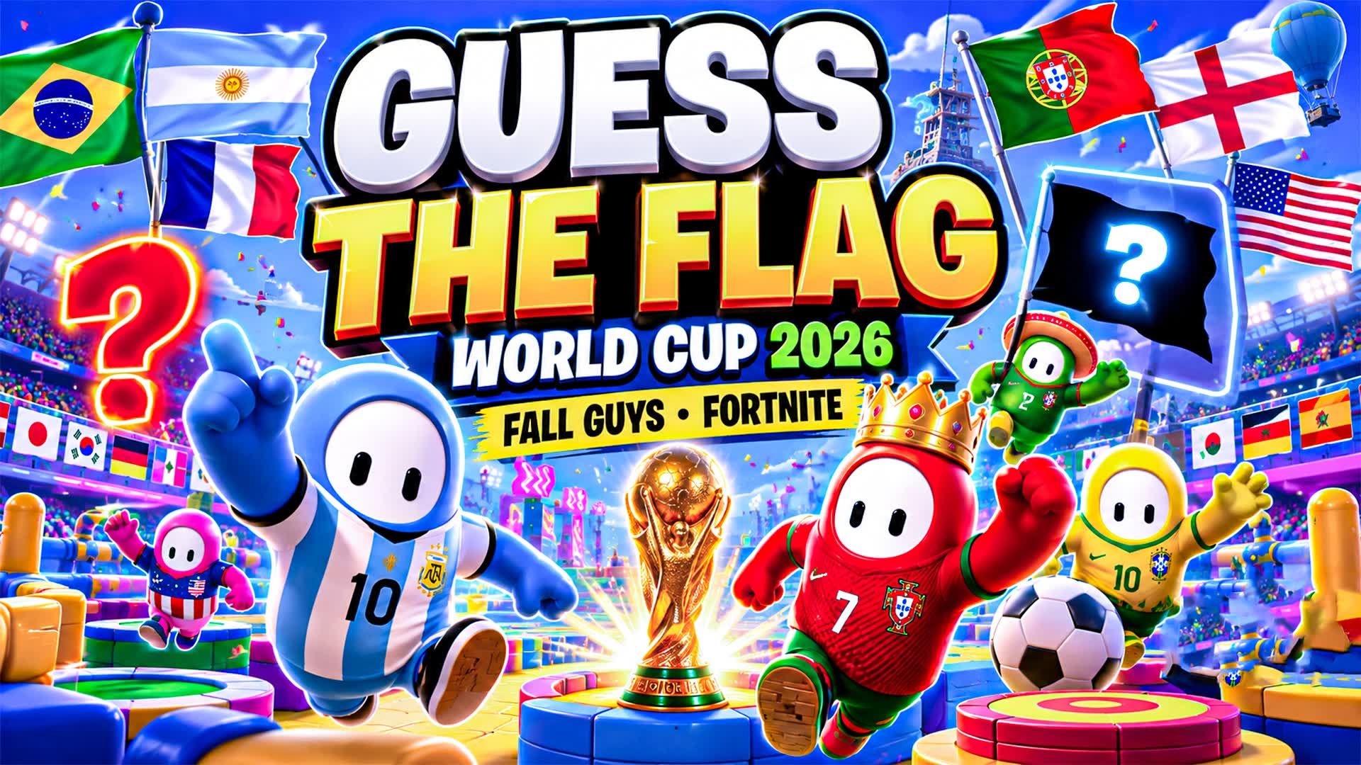 π GUESS THE FLAG: WORLD CUP 2026 β½ β Fortnite Creative map