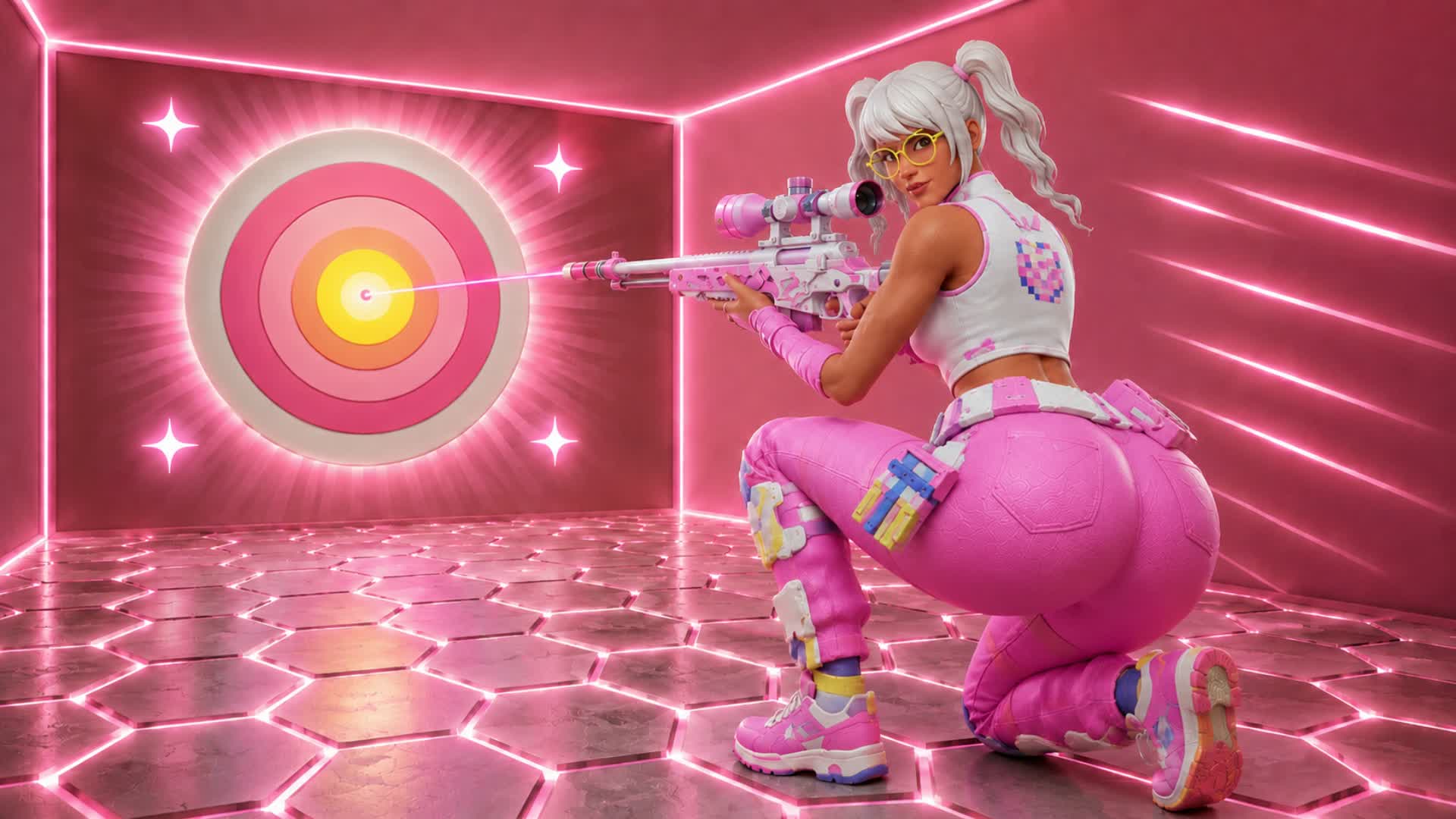 ๐ฉท๐ฎ PINK CRYSTAL TRICKSHOT PARKOUR ๐ โ Fortnite Creative map