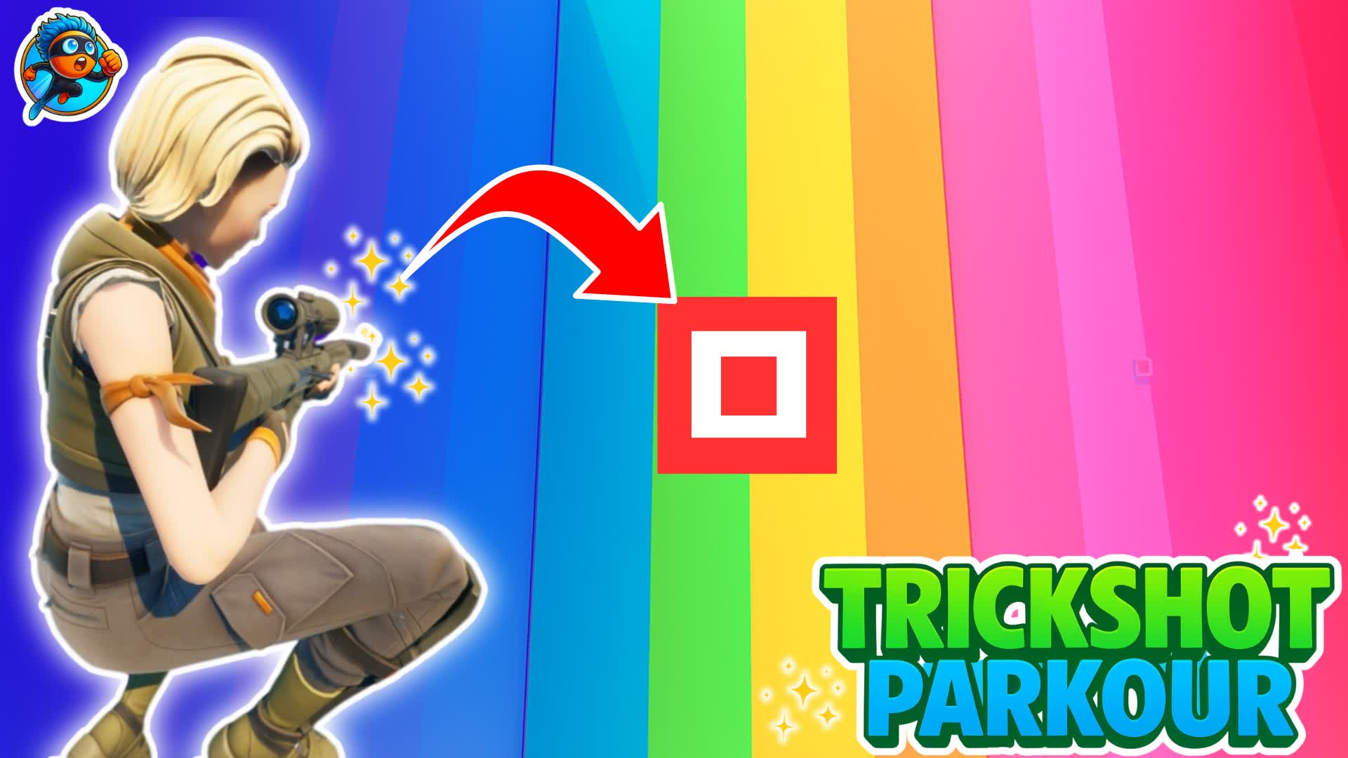 EASY TRICK SHOT PARKOUR ๐ฏ100 โ Fortnite Creative map