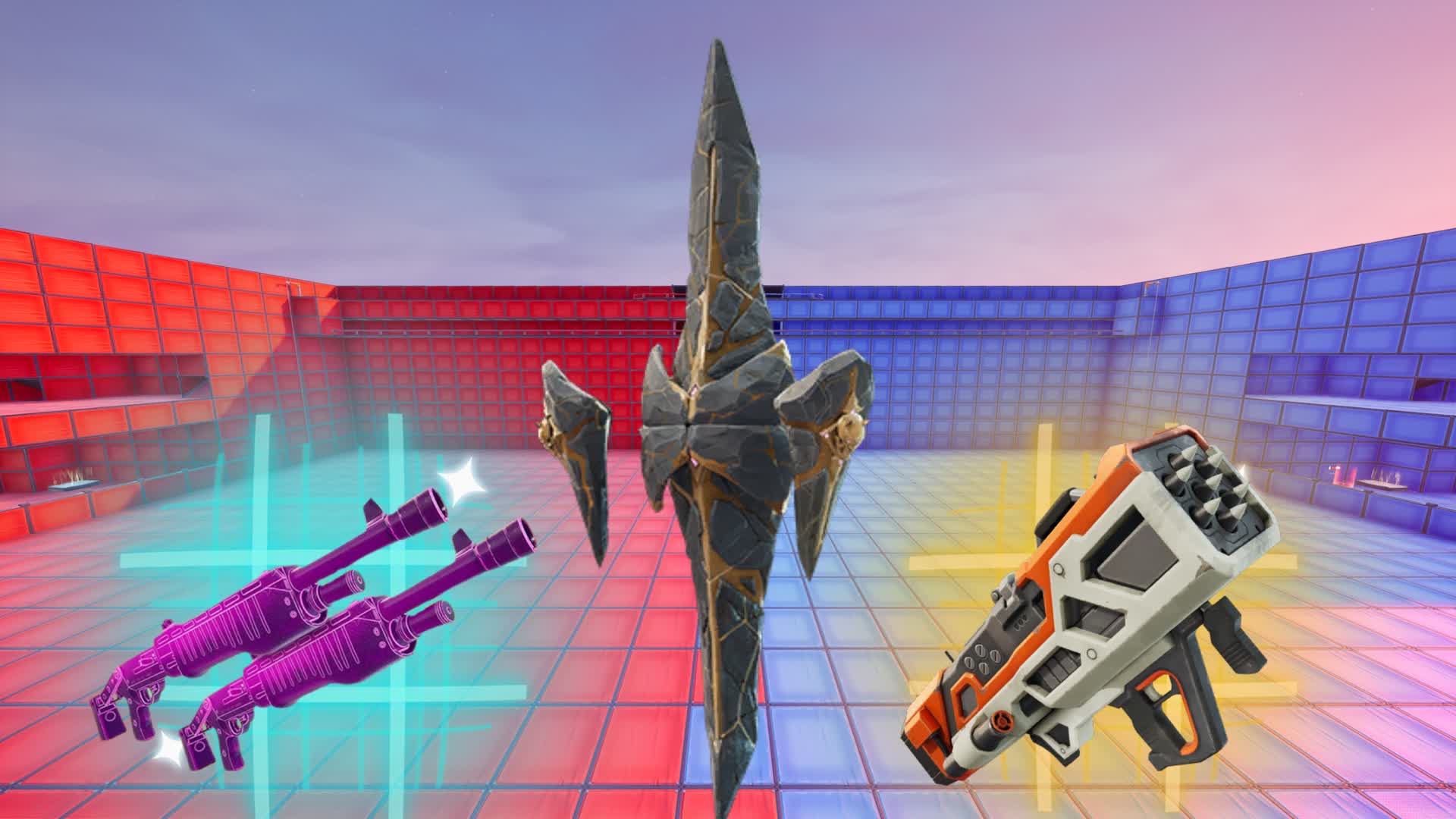 MEGA RED VS BLUE (BIG BOSS BATTLE) β Fortnite Creative map