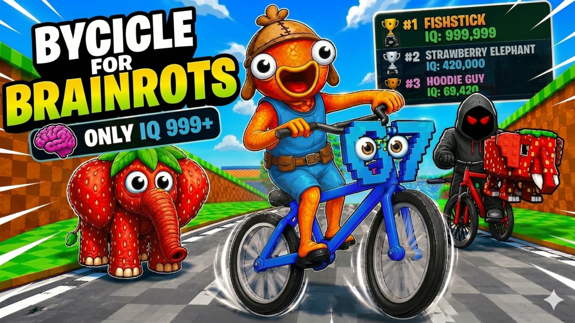 Bycicle Parkour For Brainrots โ Fortnite Creative map