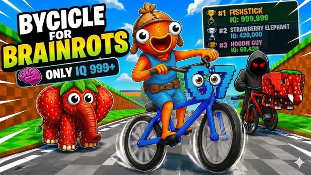 Bycicle Parkour For Brainrots — Fortnite Creative map