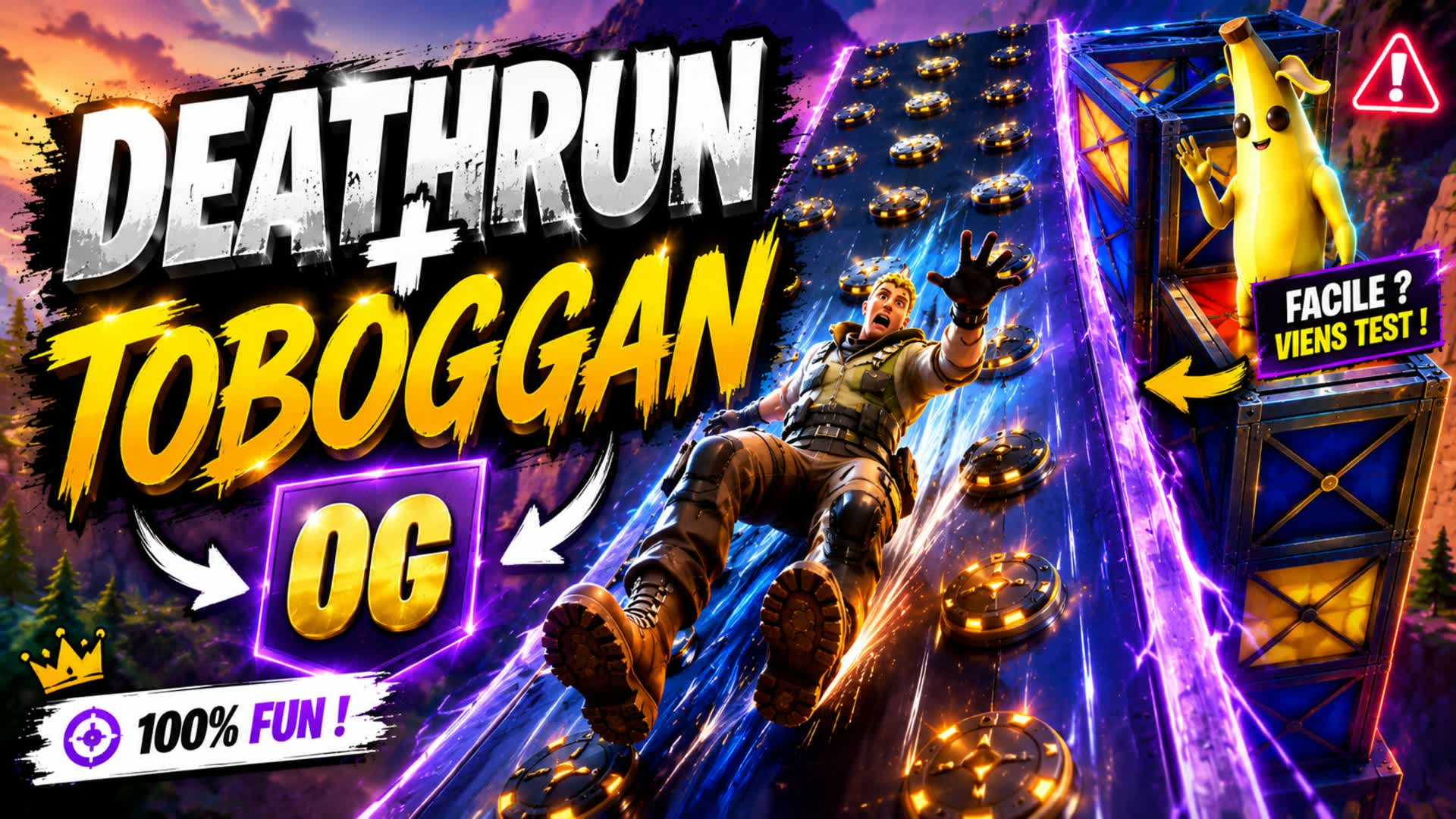 HARD OG Deathrun + Slide (simplified) — Fortnite Creative map