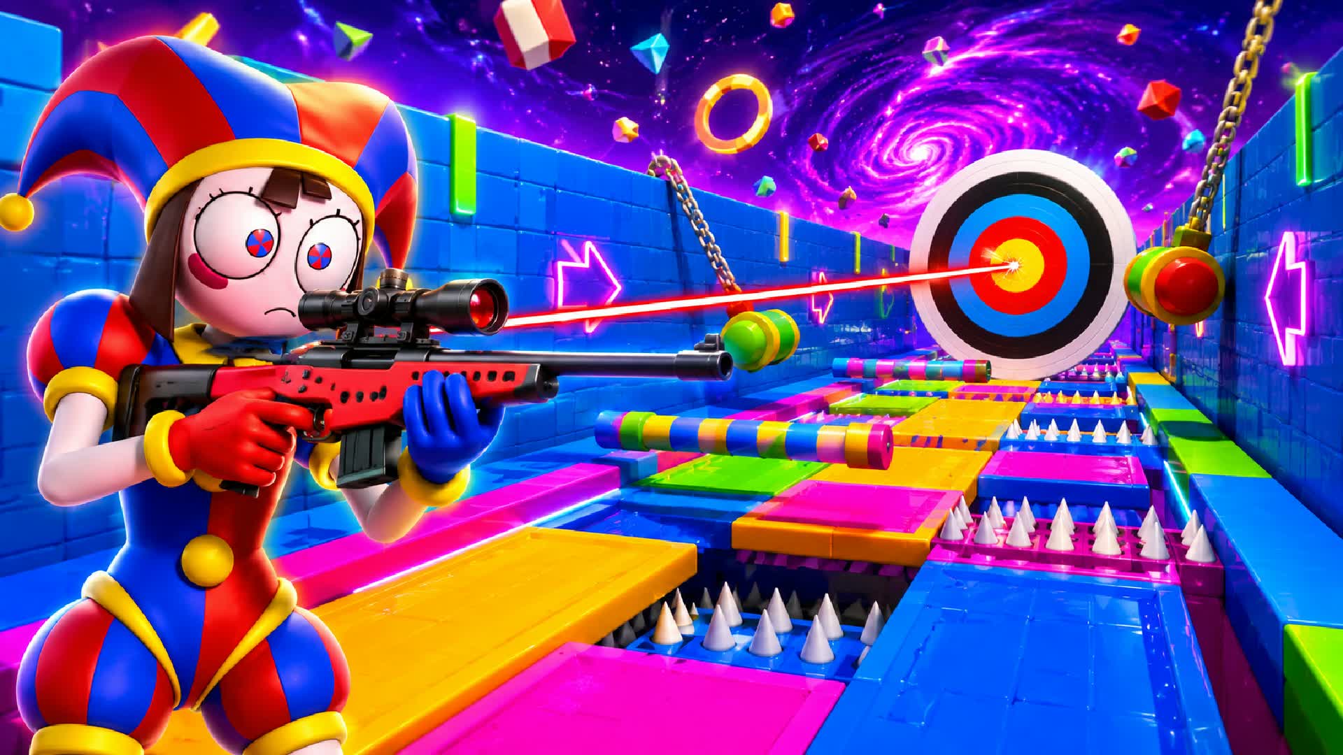 βοΈ CLOWN UNC TRICKSHOT PARKOUR π― β Fortnite Creative map