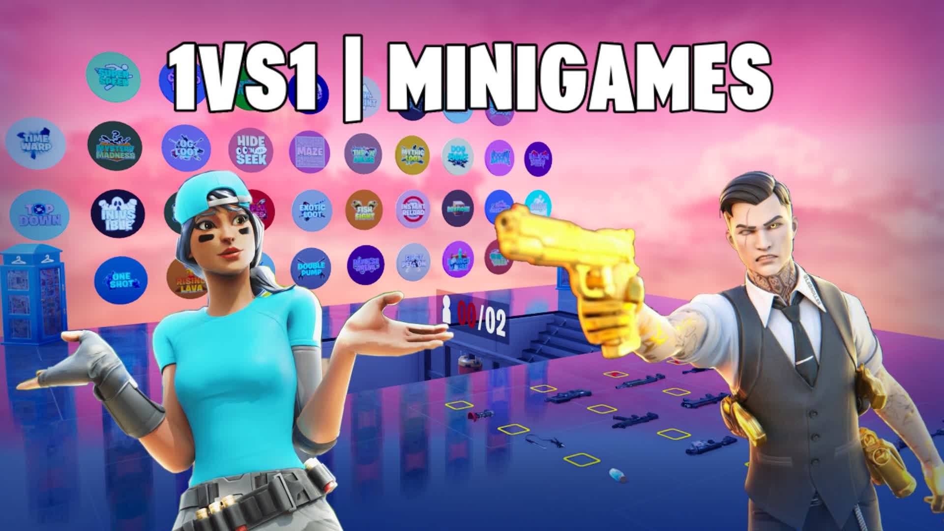 1VS1 | Minigames — Fortnite Creative map
