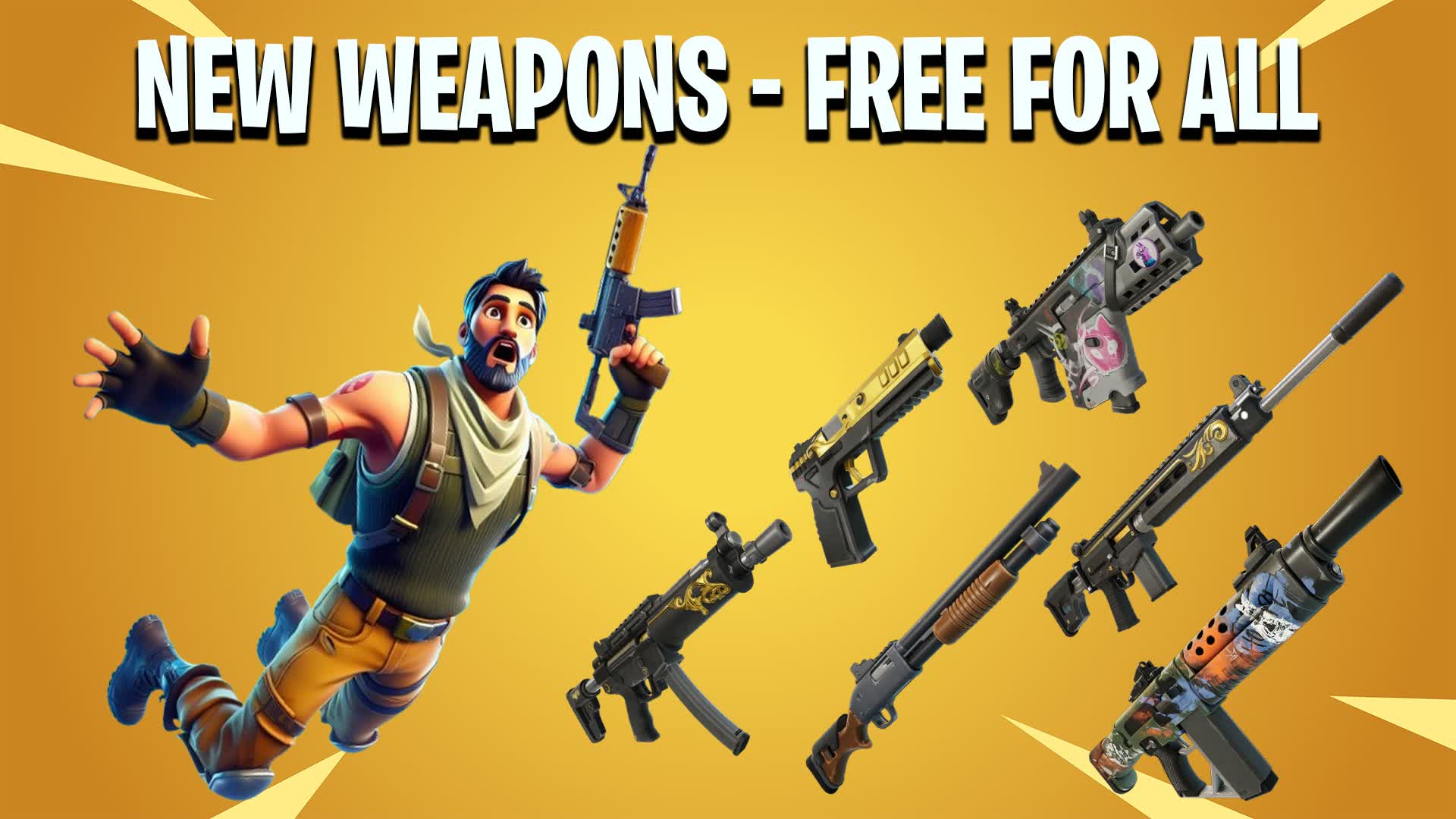 NEW WEAPONS - FREE FOR ALL β Fortnite Creative map