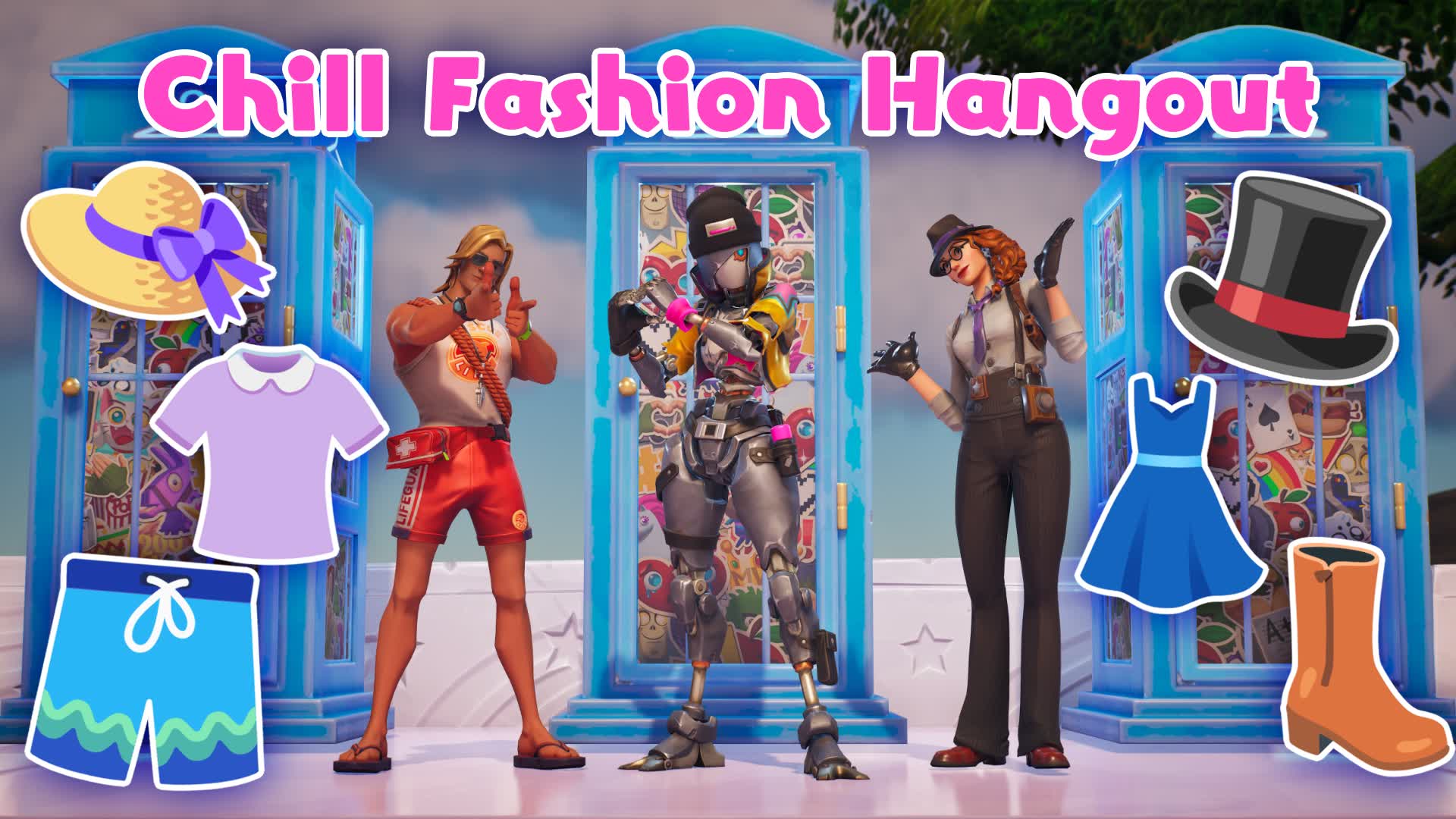 Chill Fashion Hangout — Fortnite Creative map