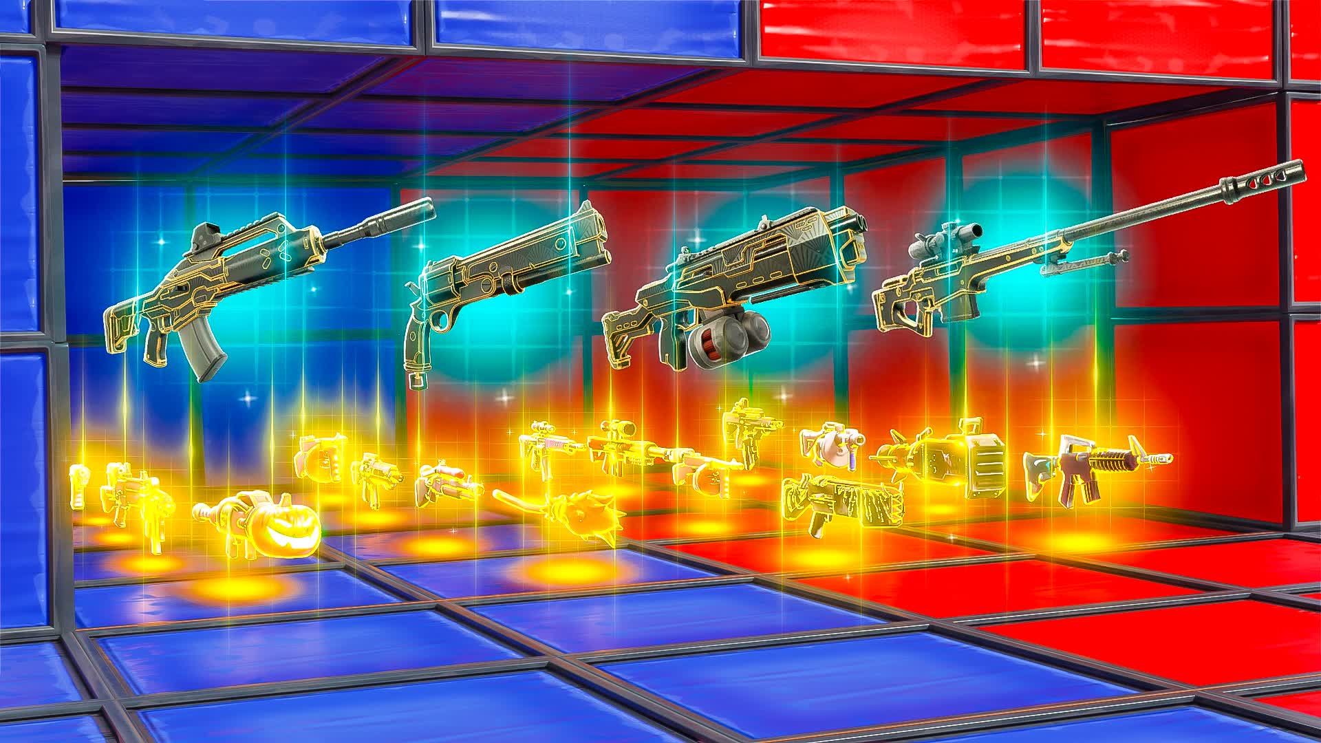 🚀MEGA RED VS BLUE⭐ GUN GAME REMIX — Fortnite Creative map