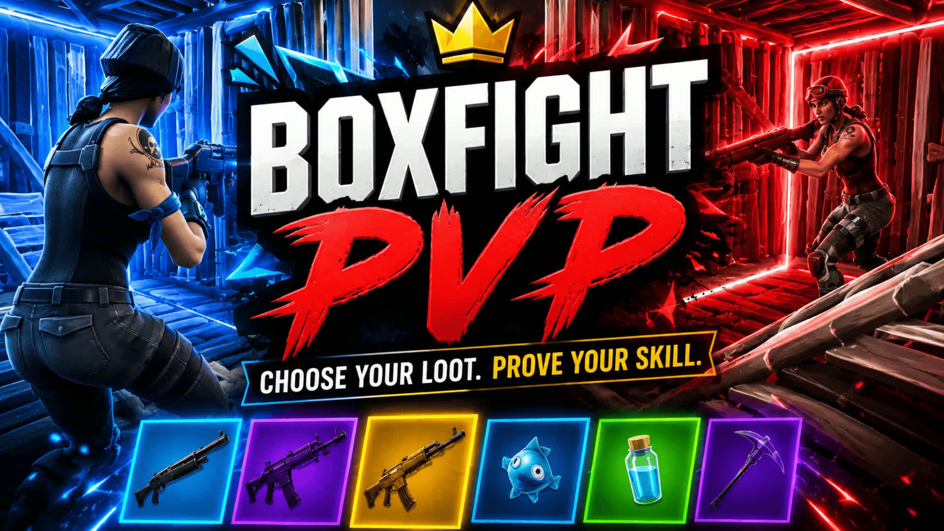 Boxfight PVP | All vs All — Fortnite Creative map