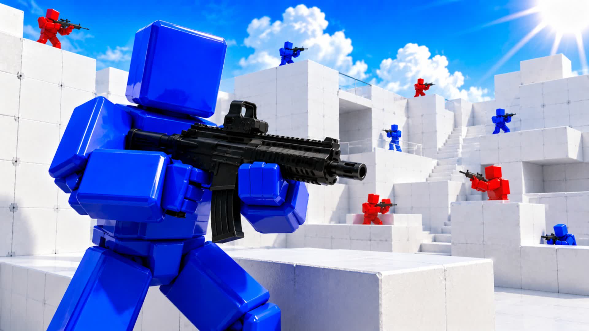 MEGA RIVALS RED VS BLUE 🔴🔵NEVER ENDING — Fortnite Creative map