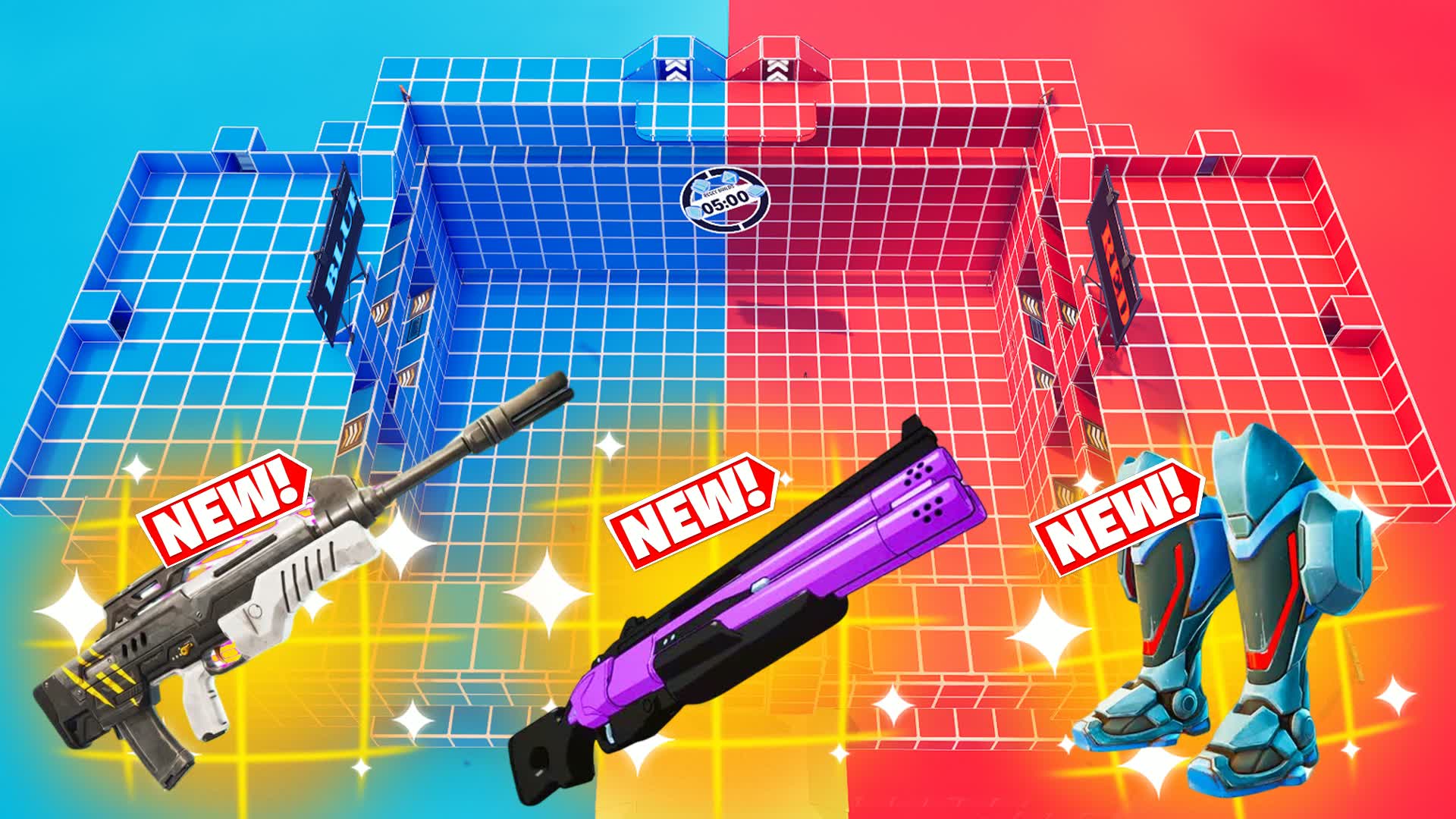 CRAZY RED VS BLUE 🔴🔵DAVID — Fortnite Creative map