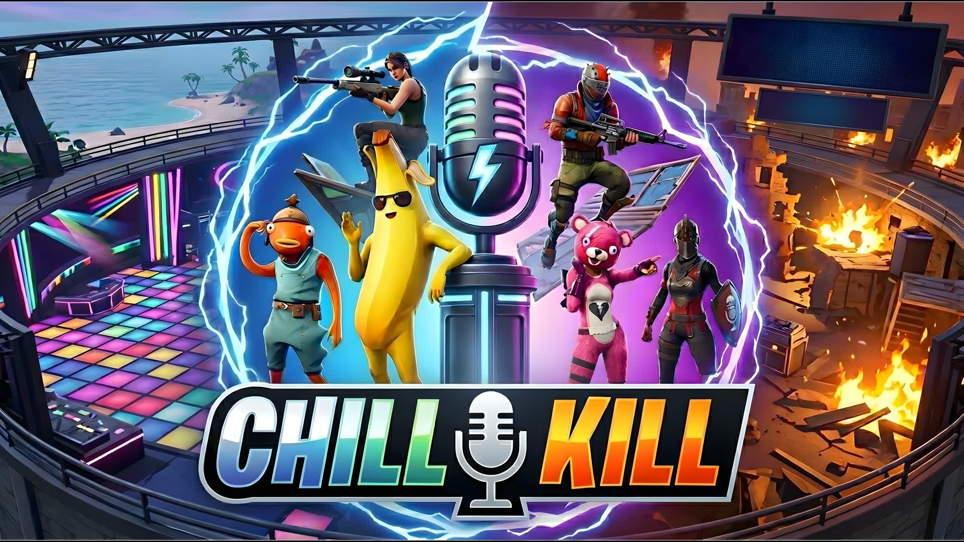 Mic Up 🎙️ Chill & Kill — Fortnite Creative map